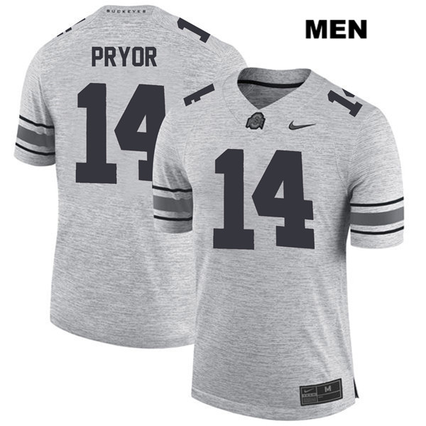 Ohio State Buckeyes Men's Isaiah Pryor #14 Gray Authentic Nike College NCAA Stitched Football Jersey XX19N71RI